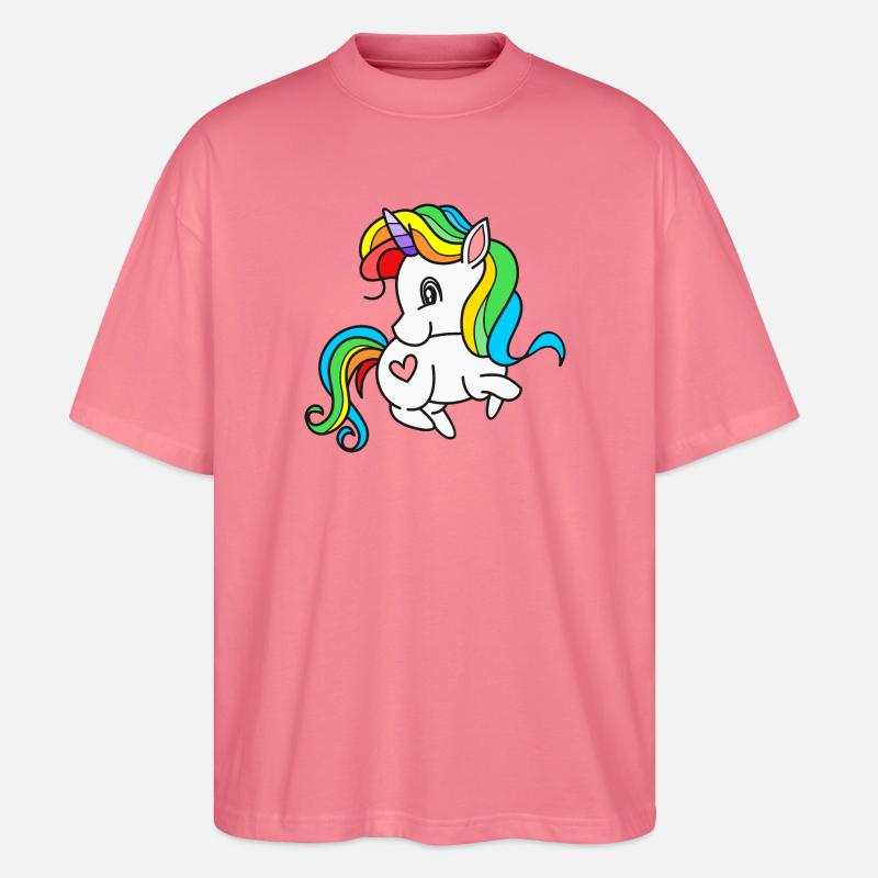 Einhorn Einhörner - Stanley/Stella Oversized Unisex Bio T-Shirt Blaster 2.0 - Pink 