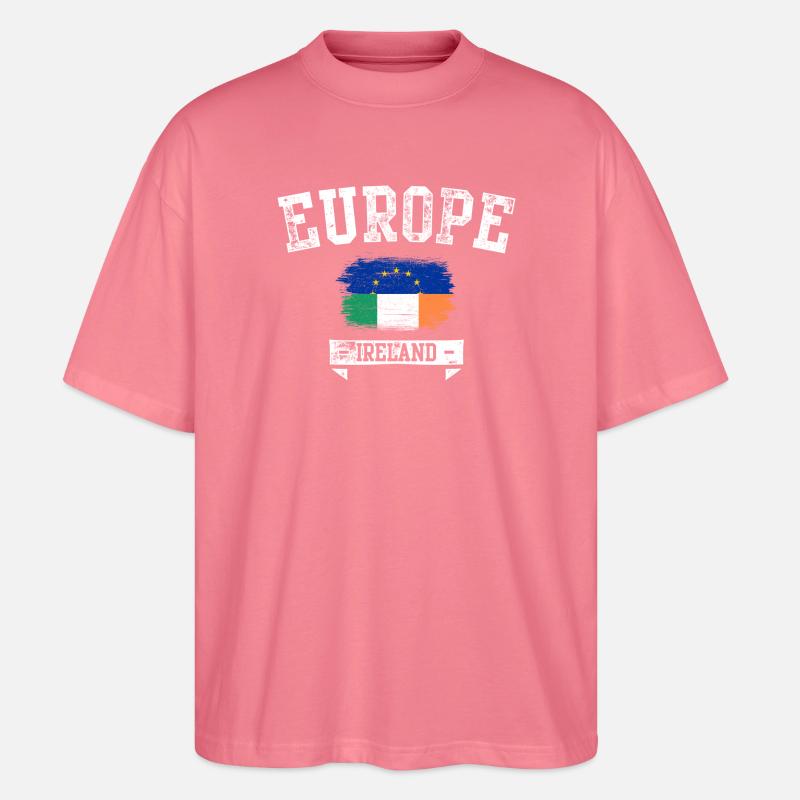 Flagge Irlands - Stanley/Stella Oversized Unisex Bio T-Shirt Blaster 2.0 - Pink 