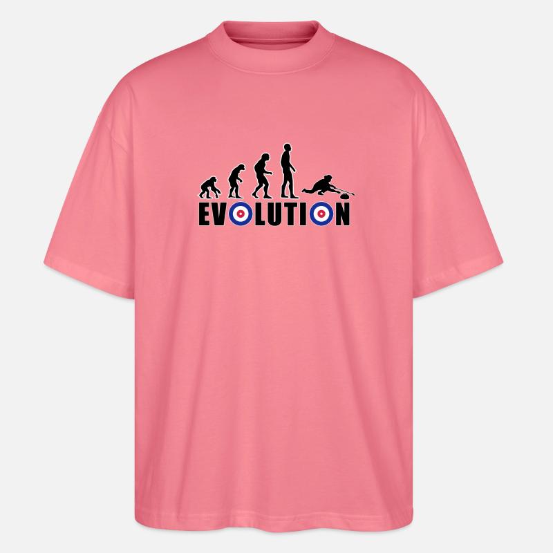 EVOLUTION CURLING Curling Gift Winter - Stanley/Stella Oversized Unisex Organic T-shirt Blaster 2.0 - pink joy 
