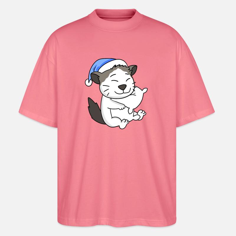 Katze Katzenrasse Ragdoll - Stanley/Stella Oversized Unisex Bio T-Shirt Blaster 2.0 - Pink 