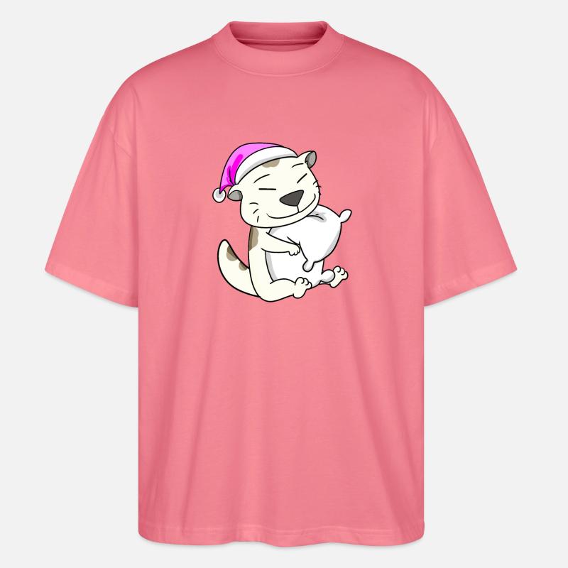 Cat cat breed Devon Rex - Stanley/Stella Oversized Unisex Organic T-shirt Blaster 2.0 - pink joy 
