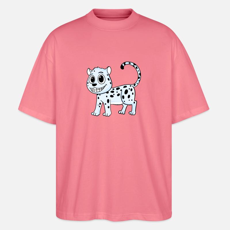 Schneeleopard Leopard - Stanley/Stella Oversized Unisex Bio T-Shirt Blaster 2.0 - Pink 