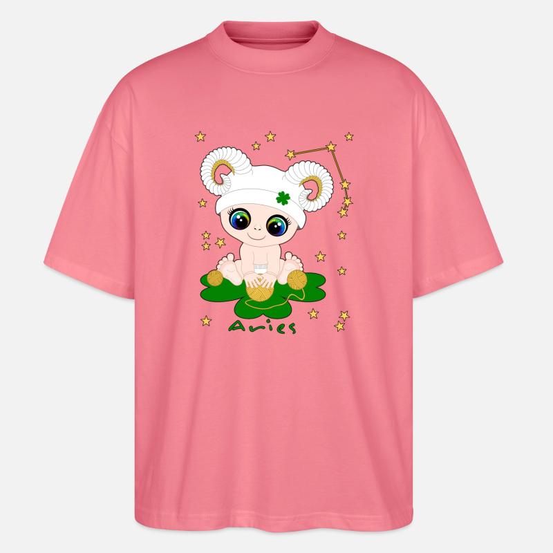 sternzeichen_aries - Stanley/Stella Oversized Unisex Bio T-Shirt Blaster 2.0 - Pink 