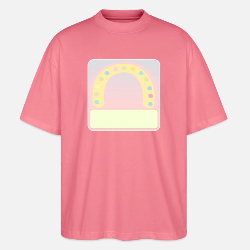 Namensschild Bogen - Stanley/Stella Oversized Unisex Bio T-Shirt Blaster 2.0 - Pink