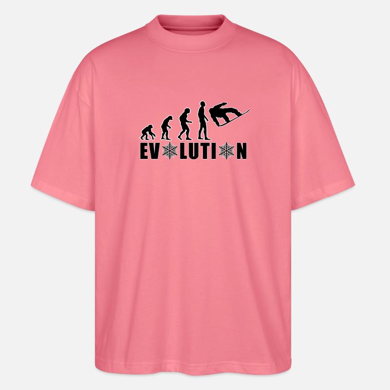 EVOLUTION SNOWBOARD Snow Winter Gift - Stanley/Stella Oversized Unisex Organic T-shirt Blaster 2.0 - pink joy 