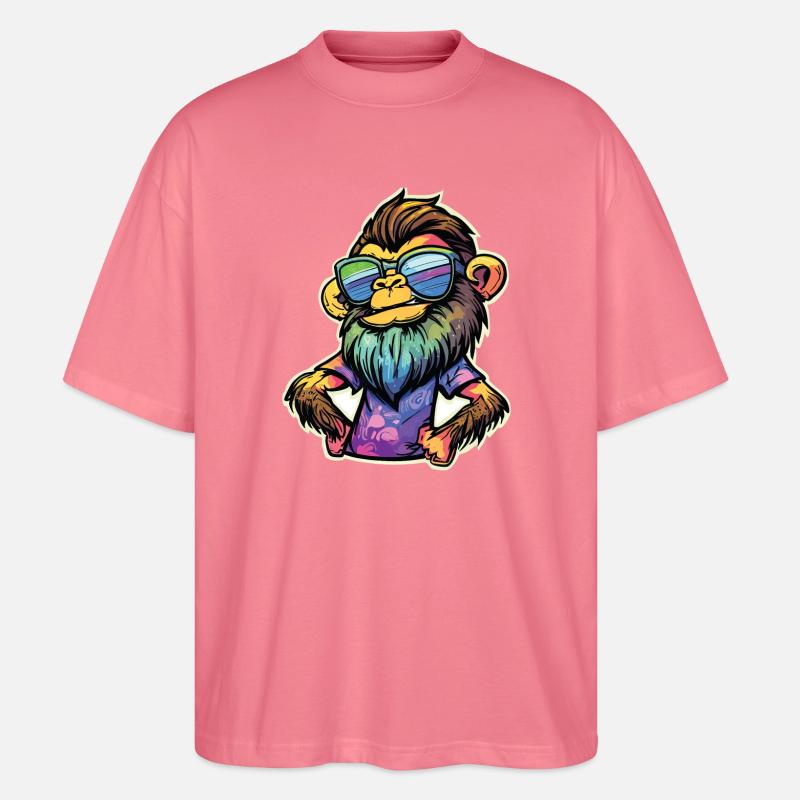 Funky Affe - Stanley/Stella Oversized Unisex Bio T-Shirt Blaster 2.0 - Pink 