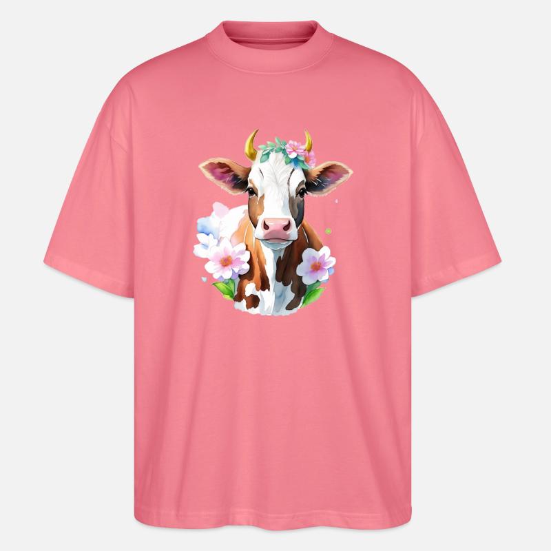 Kleine Kuh - Stanley/Stella Oversized Unisex Bio T-Shirt Blaster 2.0 - Pink 
