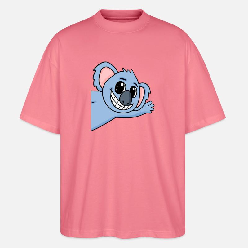 Koala Greeting Greeting Koala Bear - Stanley/Stella Oversized Unisex Organic T-shirt Blaster 2.0 - pink joy 