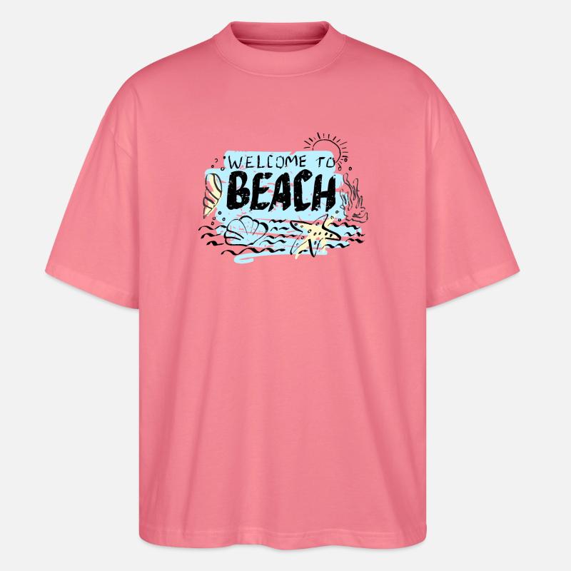 Willkommen bei Beach Scene - Stanley/Stella Oversized Unisex Bio T-Shirt Blaster 2.0 - Pink 