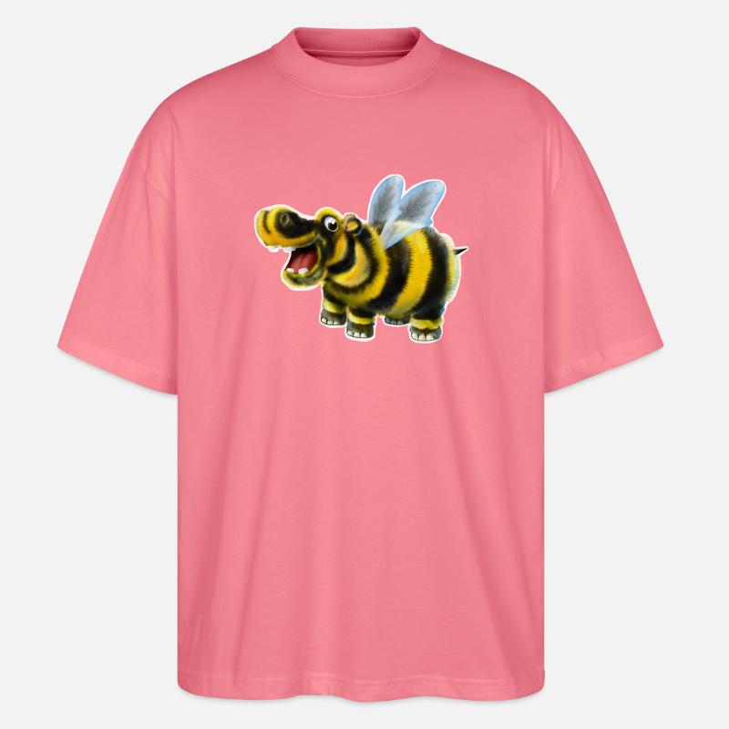 Das Hummel-Nilpferd - Stanley/Stella Oversized Unisex Bio T-Shirt Blaster 2.0 - Pink 