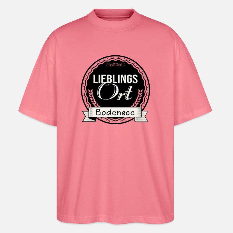 Lieblingsort Bodensee - Stanley/Stella Oversized Unisex Bio T-Shirt Blaster 2.0 - Pink 