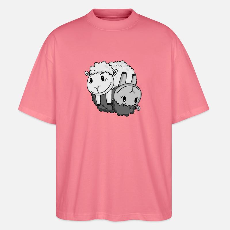 Yin Yang Zeichen Schaf - Stanley/Stella Oversized Unisex Bio T-Shirt Blaster 2.0 - Pink 