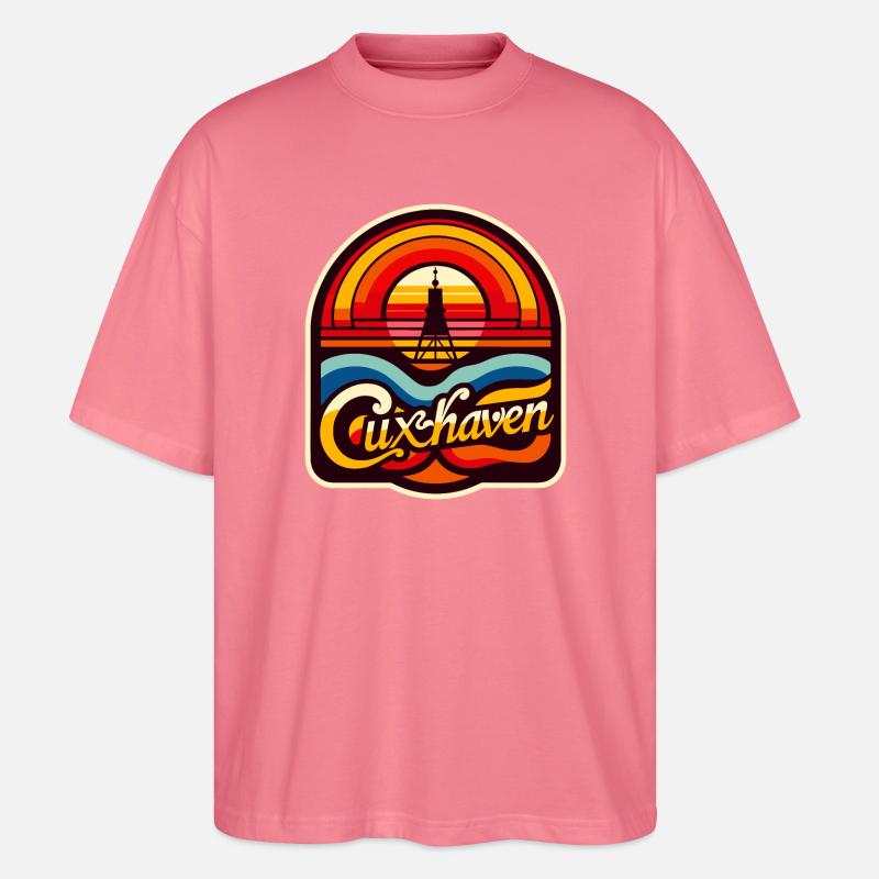 Unser Cuxhaven - Kugelbake - 70s Edition - Stanley/Stella Oversized Unisex Bio T-Shirt Blaster 2.0 - Pink 