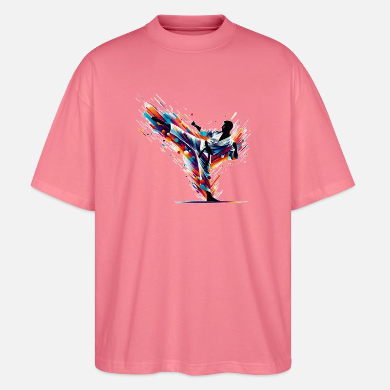 Explosion de karaté - T-shirt bio Blaster 2.0 coupe oversize Stanley/Stella Unisexe - rose 