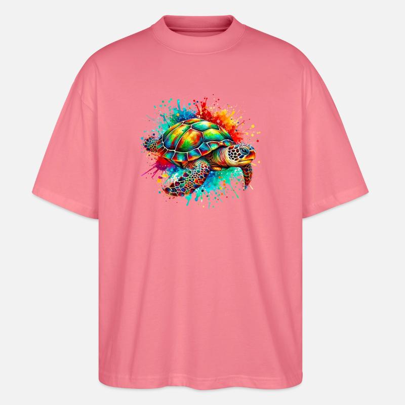Schildkröte - Stanley/Stella Oversized Unisex Bio T-Shirt Blaster 2.0 - Pink 