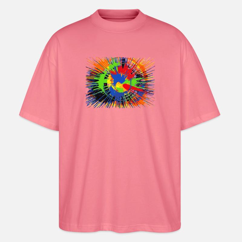 Farbkleckse - Stanley/Stella Oversized Unisex Bio T-Shirt Blaster 2.0 - Pink 