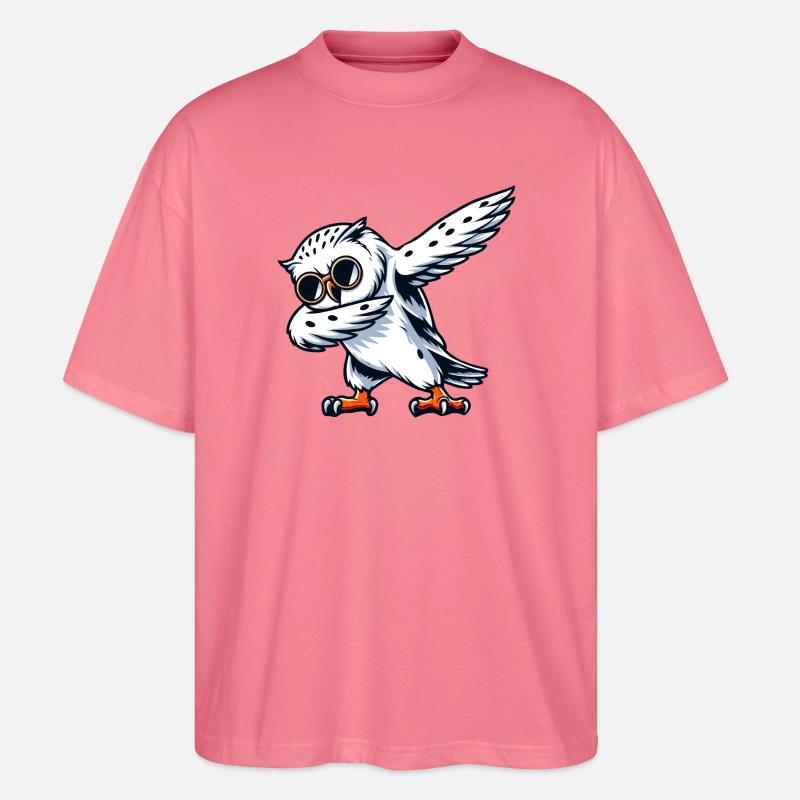 Coole Schneeeule Dabbing Pose - Stanley/Stella Oversized Unisex Bio T-Shirt Blaster 2.0 - Pink 
