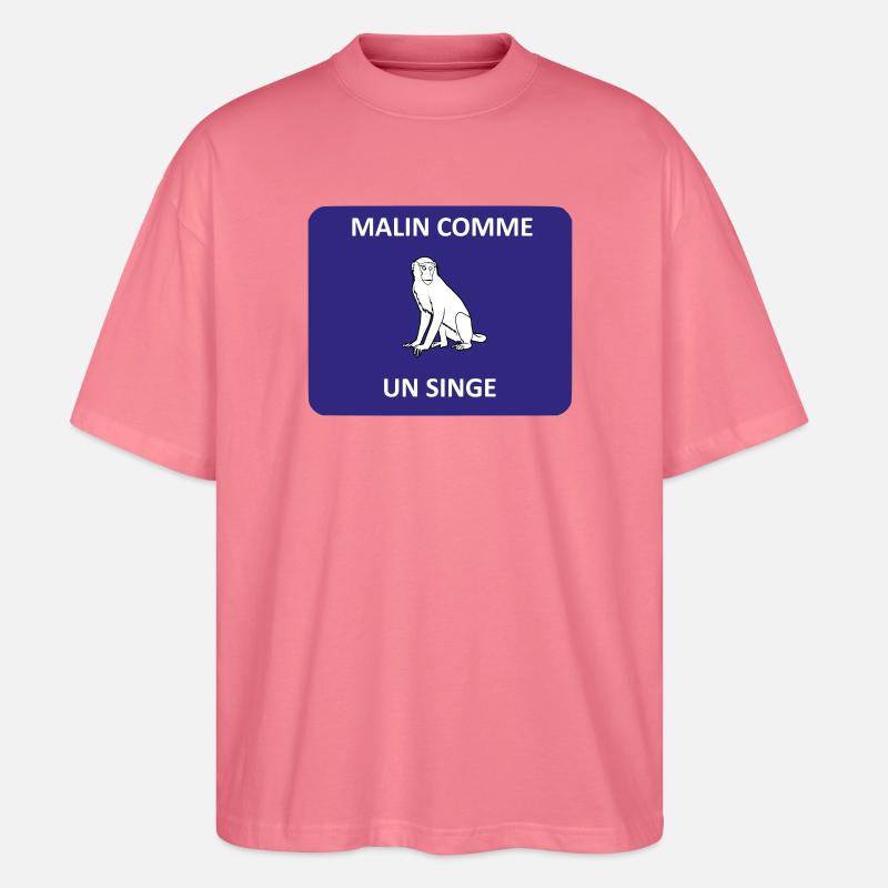Clever wie ein Affe - Stanley/Stella Oversized Unisex Bio T-Shirt Blaster 2.0 - Pink 