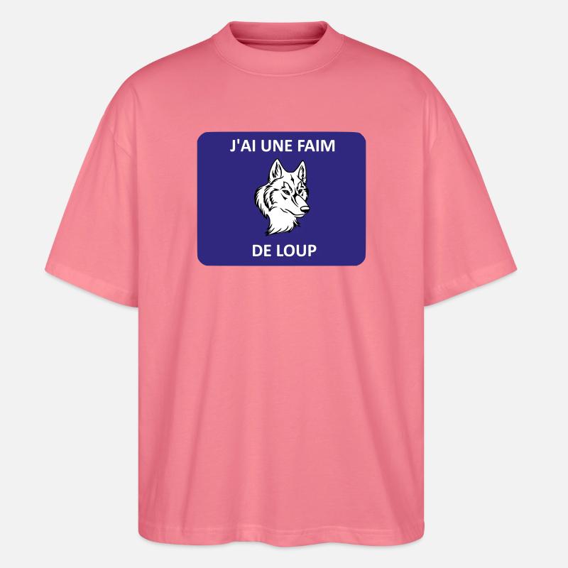 Ich bin hungrig wie ein Wolf - Stanley/Stella Oversized Unisex Bio T-Shirt Blaster 2.0 - Pink 
