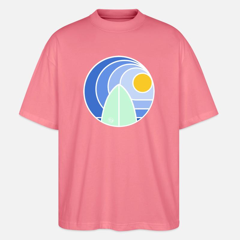 Surf Sundowner II (white) - Stanley/Stella Oversized Unisex Bio T-Shirt Blaster 2.0 - Pink 