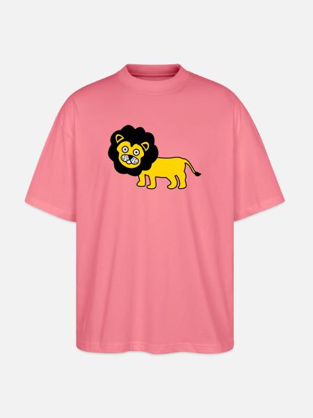 Löwe als Kinder Design - Stanley/Stella Oversized Unisex Bio T-Shirt Blaster 2.0 - Pink