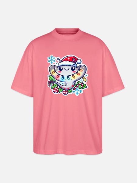 Holiday Ray of Joy - Stanley/Stella Oversized Unisex Organic T-shirt Blaster 2.0 - pink joy 