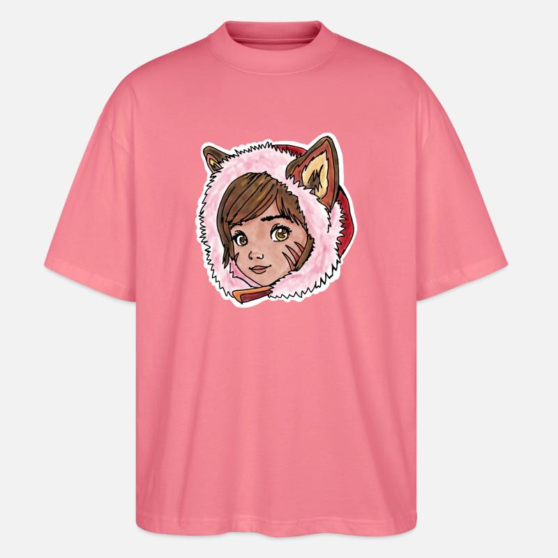 Rotkäppchen als kleiner Wolf - Stanley/Stella Oversized Unisex Bio T-Shirt Blaster 2.0 - Pink 