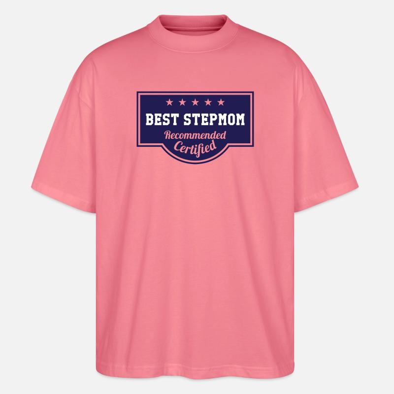 Beste Schwiegermutter der Welt - Stanley/Stella Oversized Unisex Bio T-Shirt Blaster 2.0 - Pink 