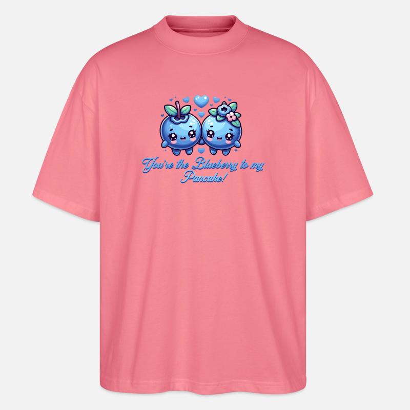 Design mignon avec des myrtilles - T-shirt bio Blaster 2.0 coupe oversize Stanley/Stella Unisexe - rose 