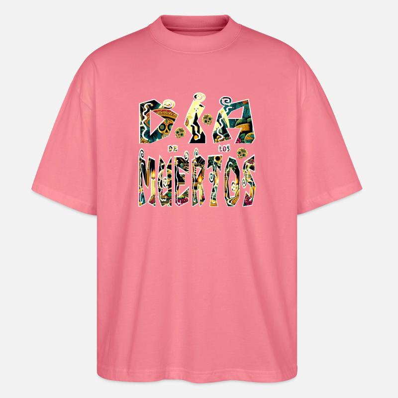 Día de los Muertos - Stanley/Stella Oversized Unisex Bio T-Shirt Blaster 2.0 - Pink 