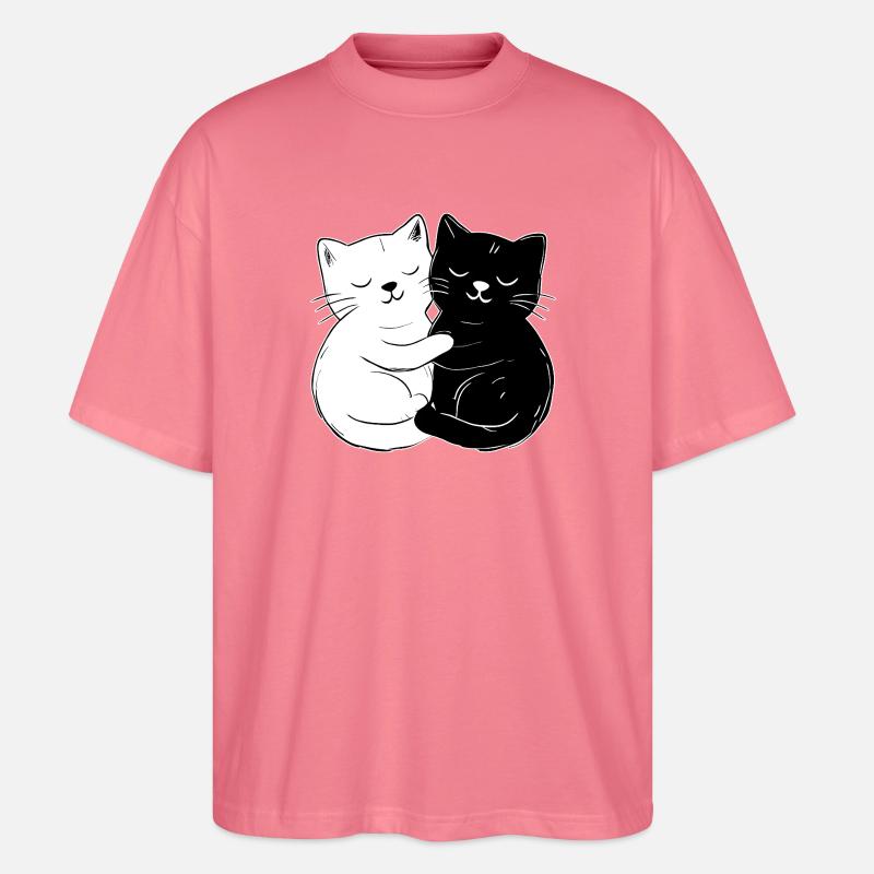 Chats mignons – simples et élégants - T-shirt bio Blaster 2.0 coupe oversize Stanley/Stella Unisexe - rose 
