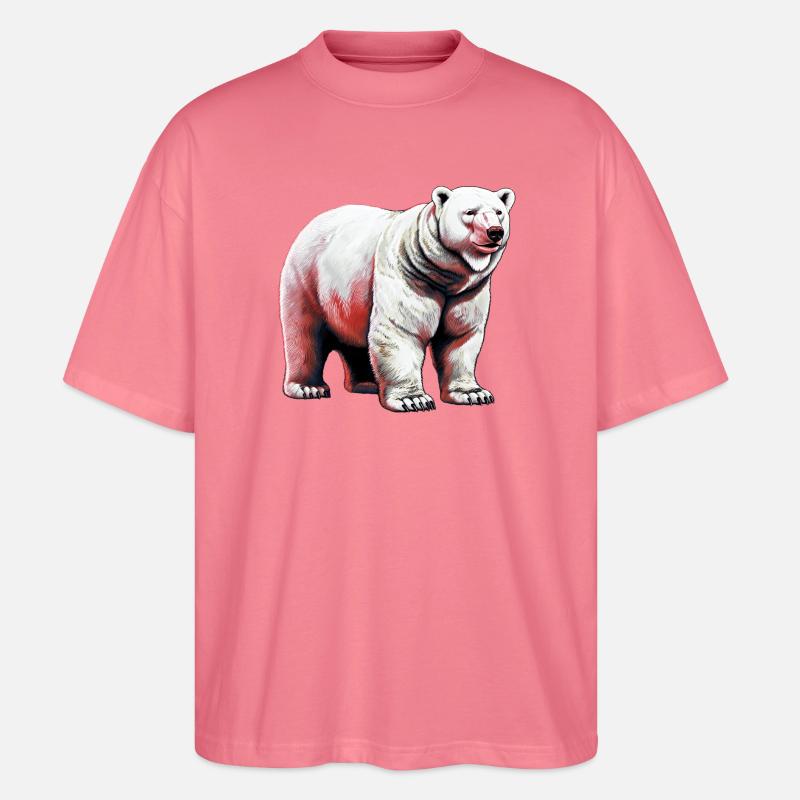 Weißer Eisbär - Stanley/Stella Oversized Unisex Bio T-Shirt Blaster 2.0 - Pink 