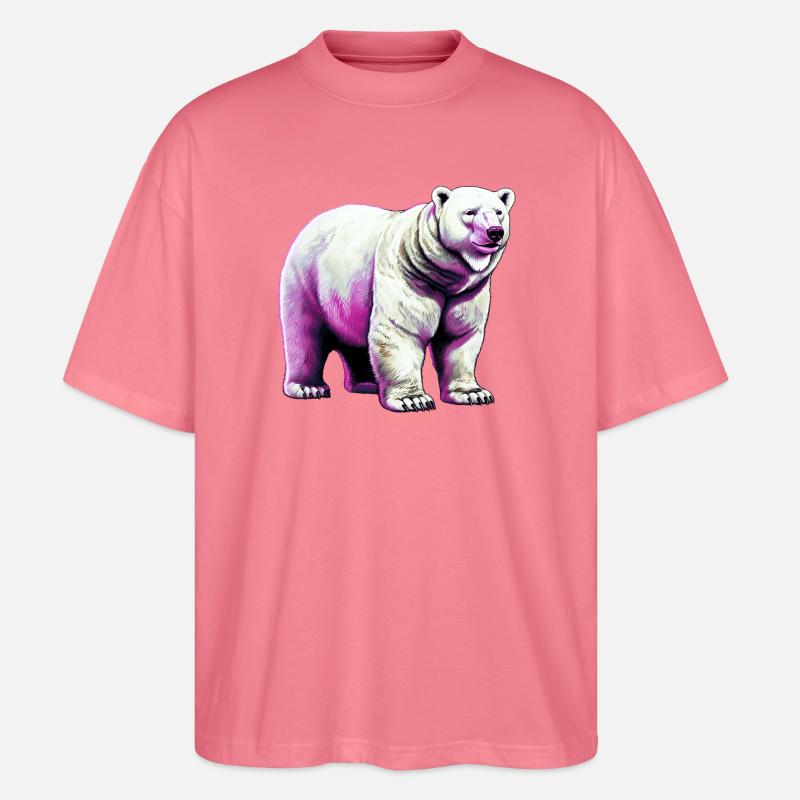Weißer Eisbär - Stanley/Stella Oversized Unisex Bio T-Shirt Blaster 2.0 - Pink 