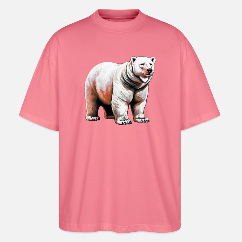 Weißer Eisbär - Stanley/Stella Oversized Unisex Bio T-Shirt Blaster 2.0 - Pink 