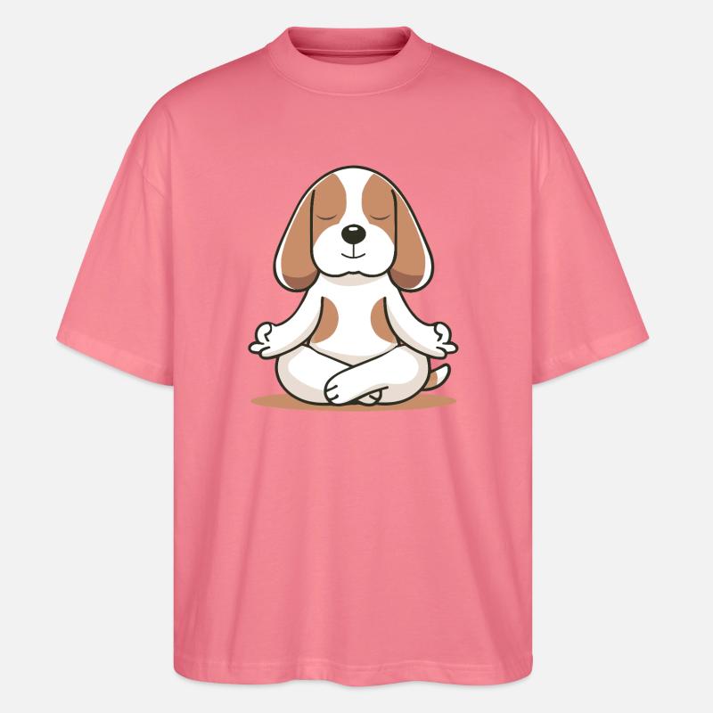 Meditierender Beagle – Ruhe & Achtsamkeit - Stanley/Stella Oversized Unisex Bio T-Shirt Blaster 2.0 - Pink 