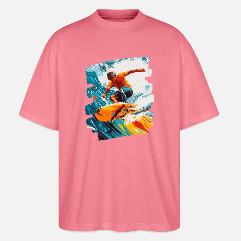 Surfeur Surf Planche de surf Surf - T-shirt bio Blaster 2.0 coupe oversize Stanley/Stella Unisexe - rose 