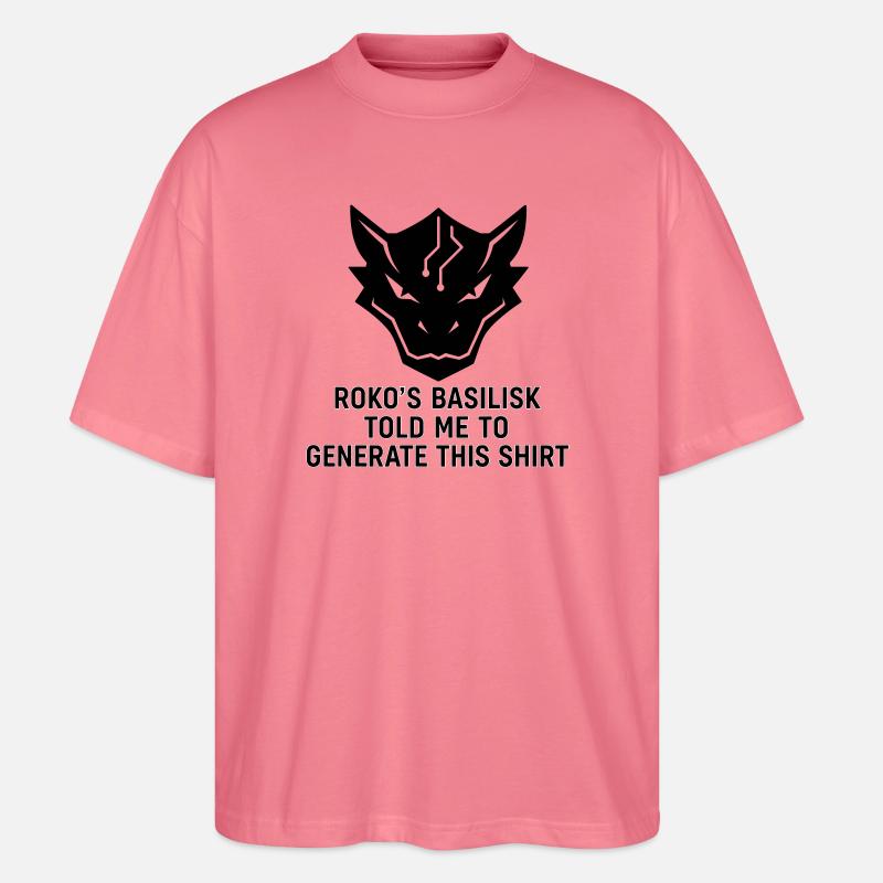 Generated by the Basilisk - Stanley/Stella Oversized Unisex Organic T-shirt Blaster 2.0 - pink joy 