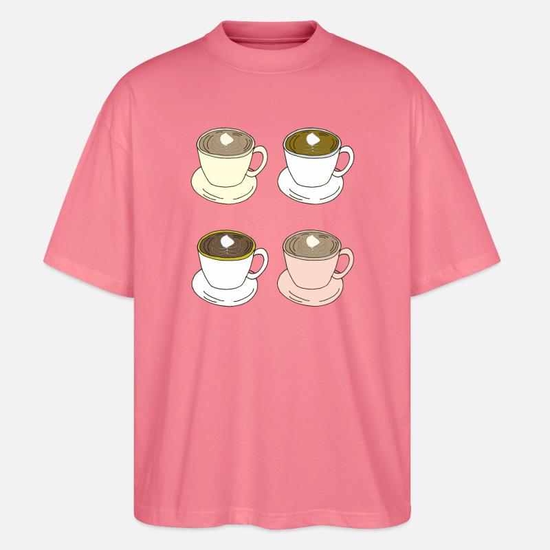 kaffeetassen quartett - Stanley/Stella Oversized Unisex Bio T-Shirt Blaster 2.0 - Pink