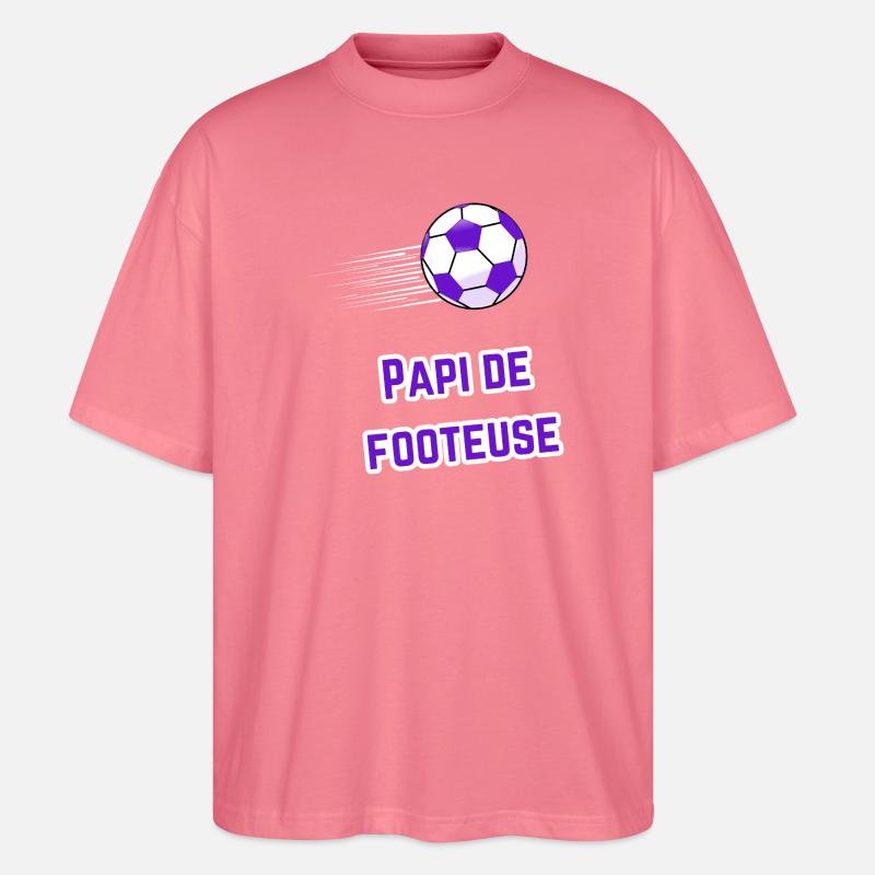 Tee-Shirt Papi Supporter footeuse - T-shirt bio Blaster 2.0 coupe oversize Stanley/Stella Unisexe - rose 