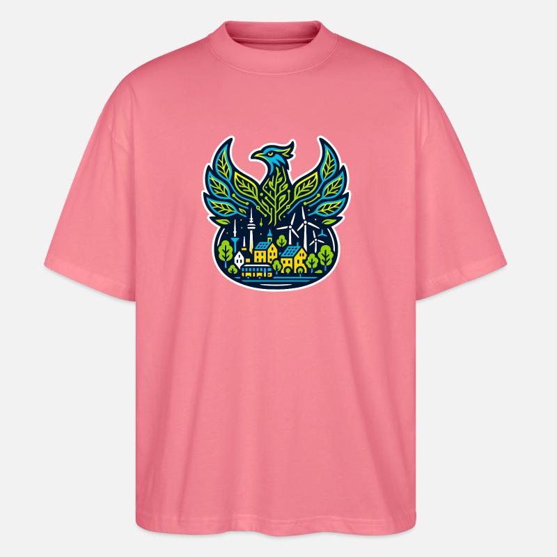 Phönix der Energiewende - Stanley/Stella Oversized Unisex Bio T-Shirt Blaster 2.0 - Pink