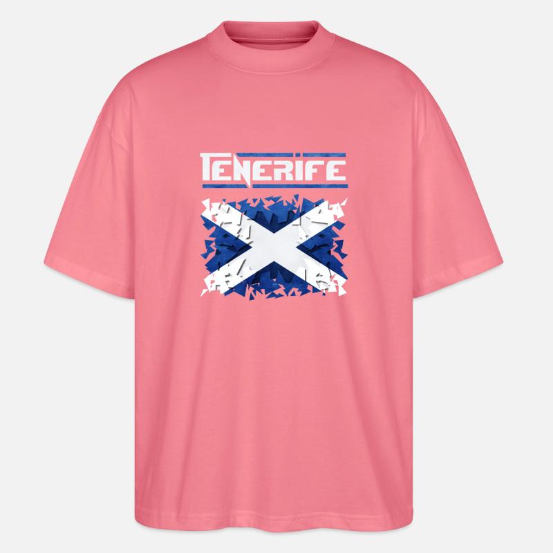 Tenerife Flag Design auf Mutation - Stanley/Stella Oversized Unisex Bio T-Shirt Blaster 2.0 - Pink 