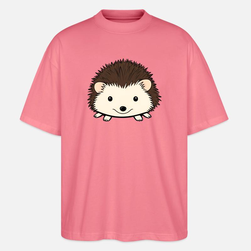 Hérisson mignon avec un visage amical - T-shirt bio Blaster 2.0 coupe oversize Stanley/Stella Unisexe - rose 