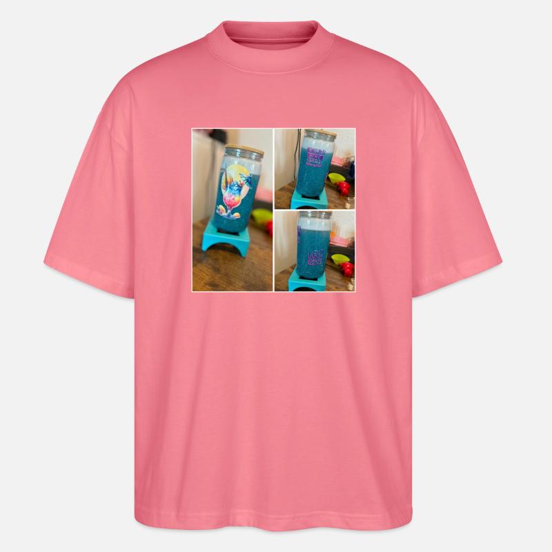 Glitzerbecher - Stanley/Stella Oversized Unisex Bio T-Shirt Blaster 2.0 - Pink 