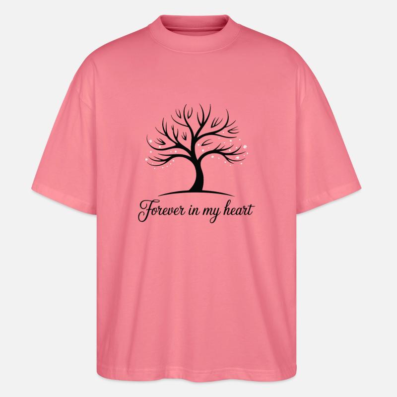 Conception d'arbre de cœur éternel - T-shirt bio Blaster 2.0 coupe oversize Stanley/Stella Unisexe - rose 