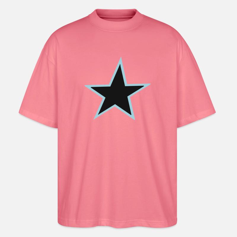 Abstrakte Bunte Sternzeichnung - Stanley/Stella Oversized Unisex Bio T-Shirt Blaster 2.0 - Pink 