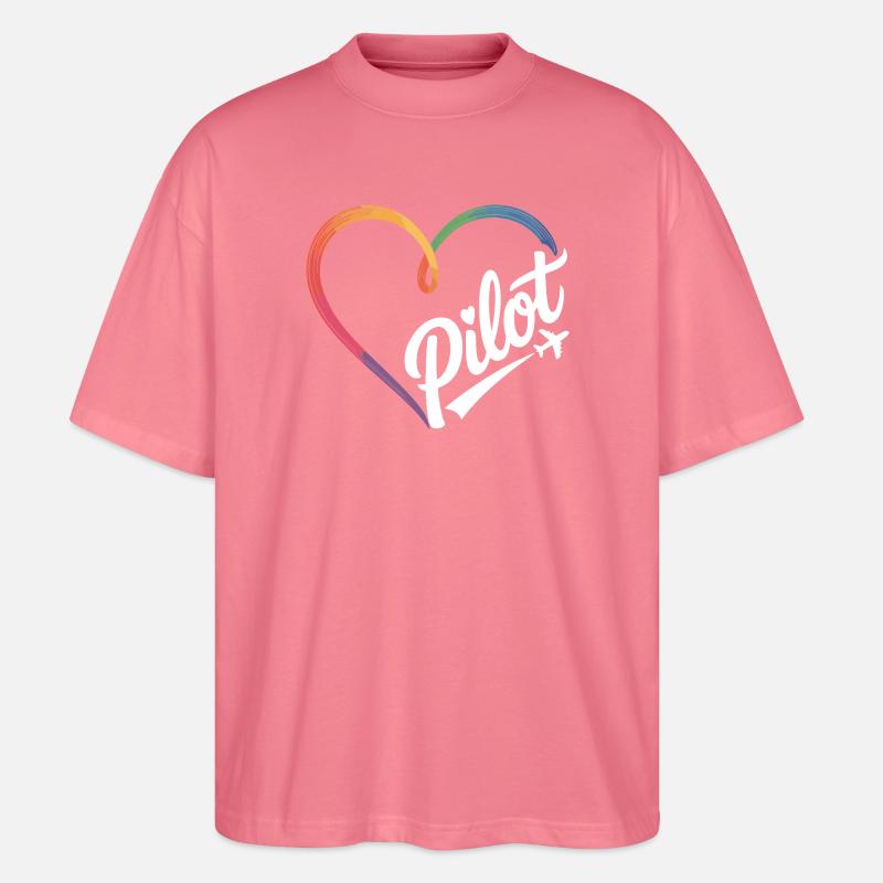 Pilot Herz - Stanley/Stella Oversized Unisex Bio T-Shirt Blaster 2.0 - Pink 