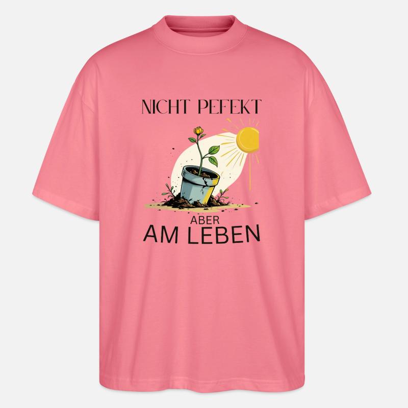 Wachsender Lebensbaum in Blumentopf - Stanley/Stella Oversized Unisex Bio T-Shirt Blaster 2.0 - Pink 