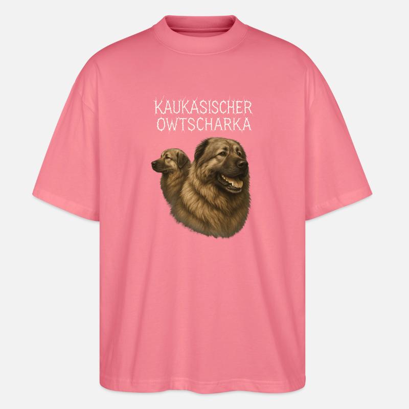 Kaukasischer Owtscharka - Stanley/Stella Oversized Unisex Bio T-Shirt Blaster 2.0 - Pink 