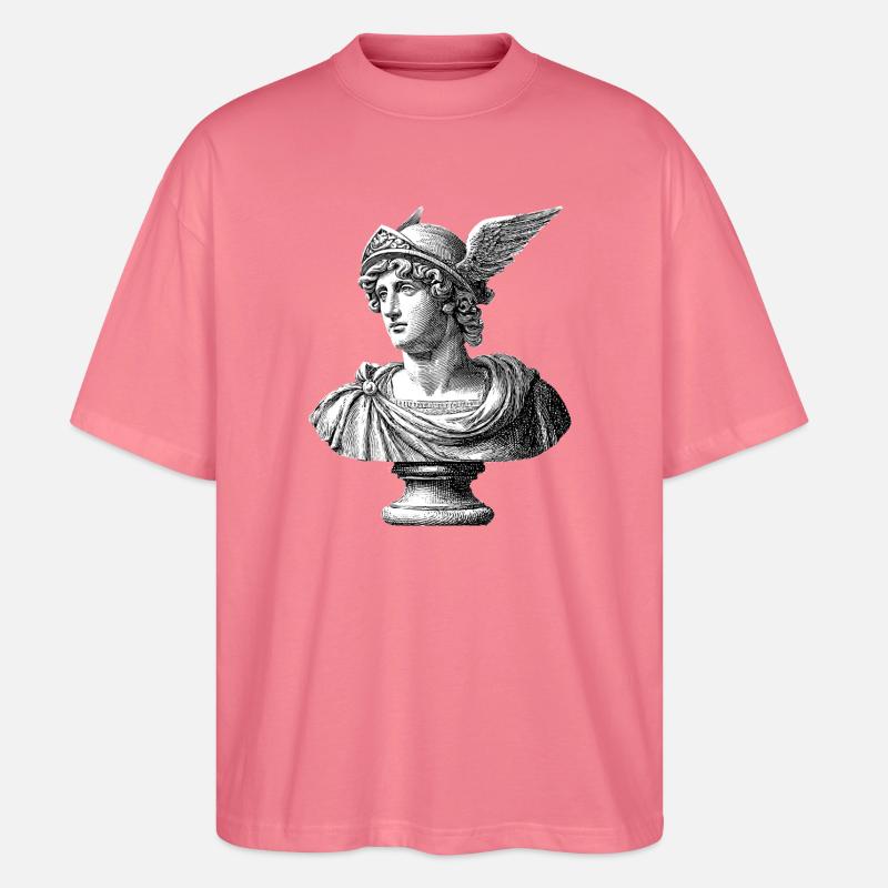 Buste antique Hermès - Gravure classique - T-shirt bio Blaster 2.0 coupe oversize Stanley/Stella Unisexe - rose 