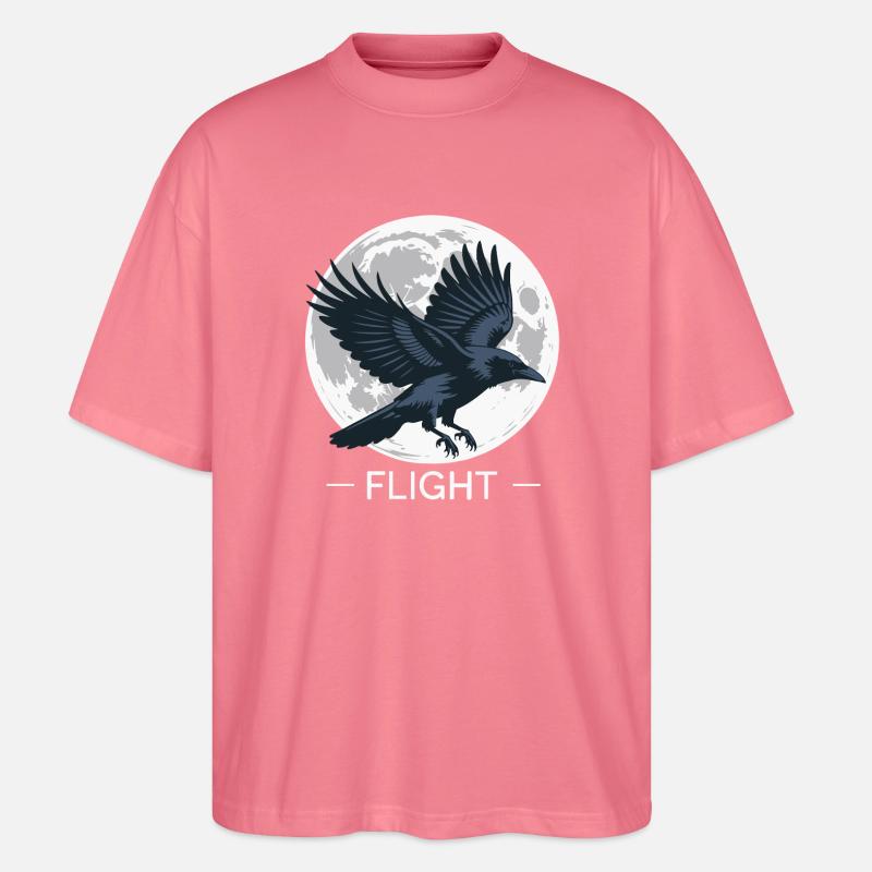 Rabenflug im Mondschein - Stanley/Stella Oversized Unisex Bio T-Shirt Blaster 2.0 - Pink